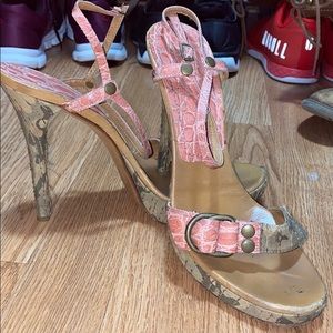 Casadei camo and pink pumps